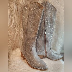 BNWT Rhinestone Knee High Boots 8 Eras Tour